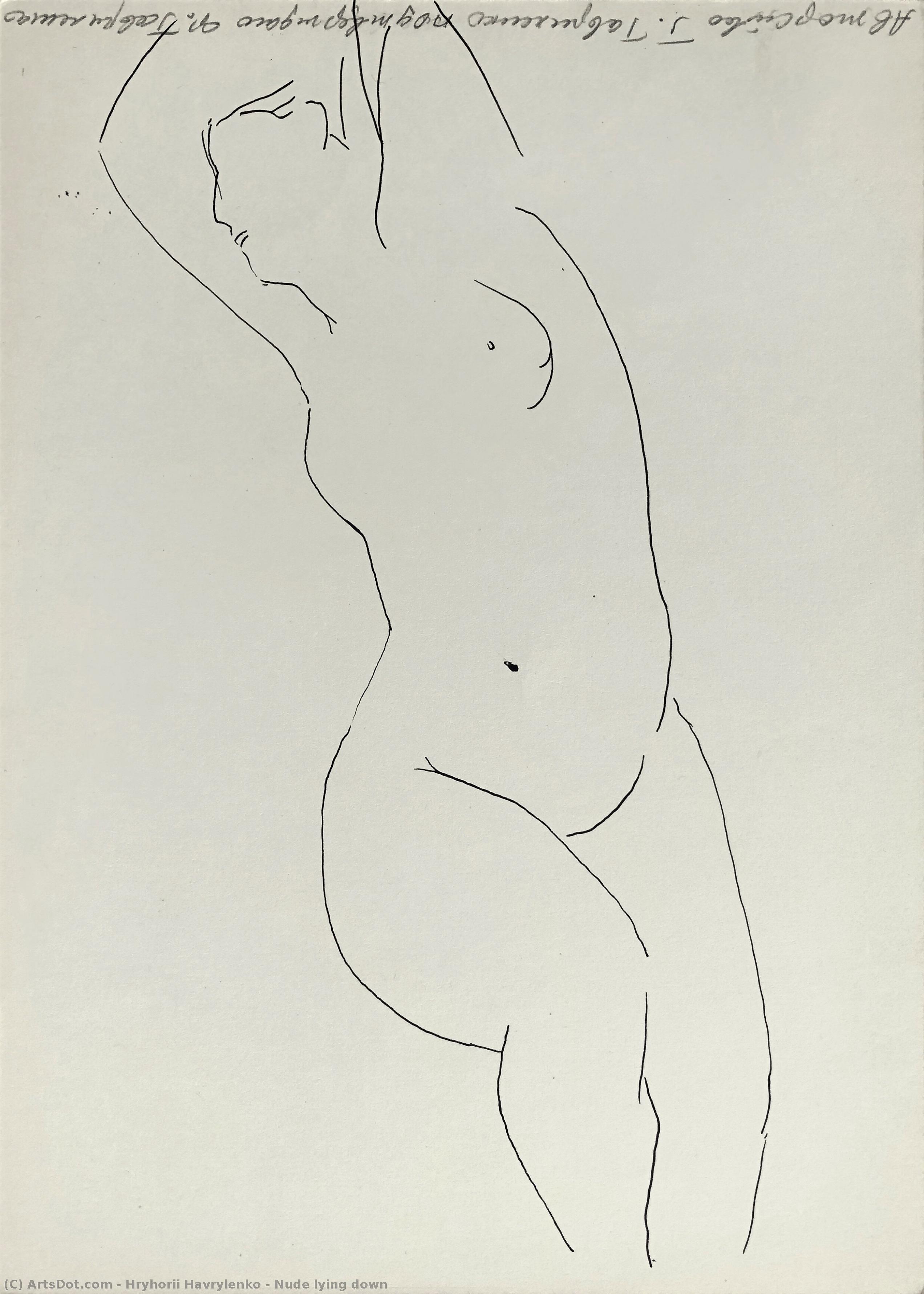 Nude Lying Down — Hryhorii Havrylenko