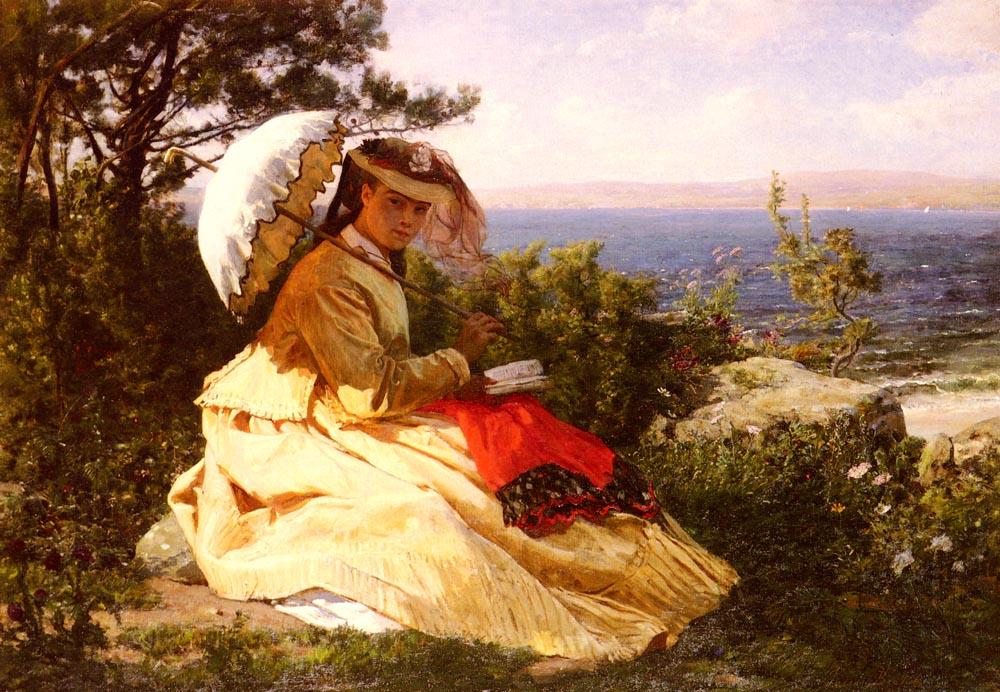 La Femme A L'ombrelle — Jules Adolphe Aimé Louis Breton