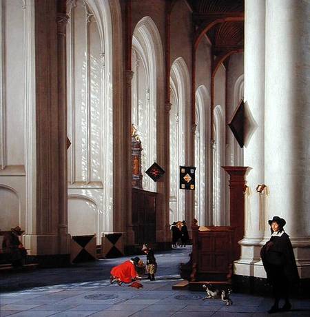 Interior Of The Grote Kerk In Rotterdam — Anthonie De Lorme