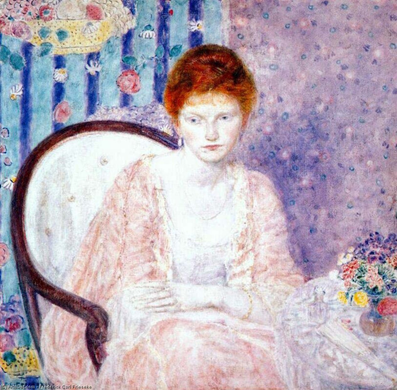 Lady In Rose — Frederick Carl Frieseke