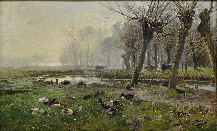 Lower Rhine Landscape (also Known As Niederrheinische Landschaft) — Hugo Mühlig