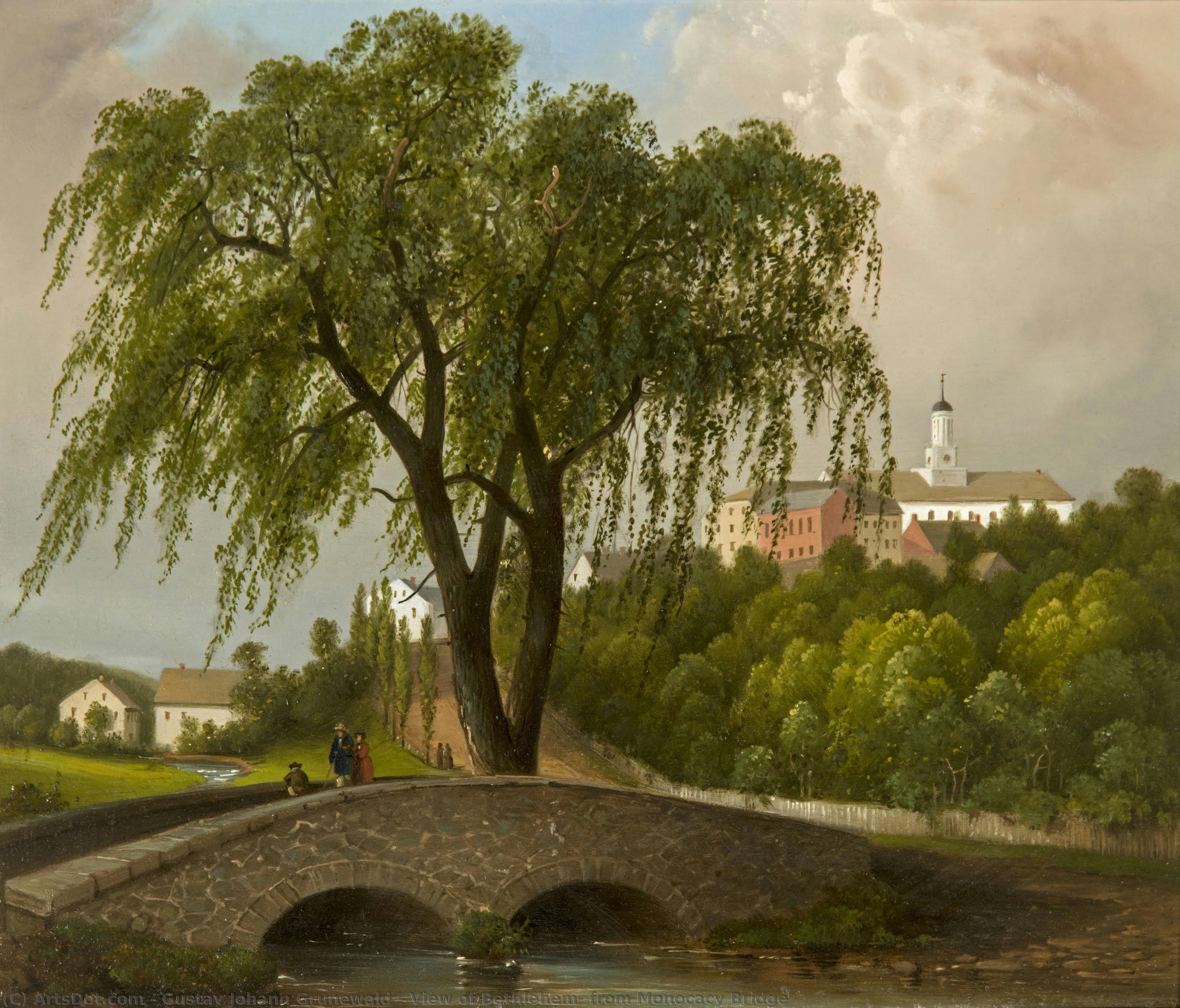 View Of Bethlehem, From Monocacy Bridge — Gustav Johann Grunewald