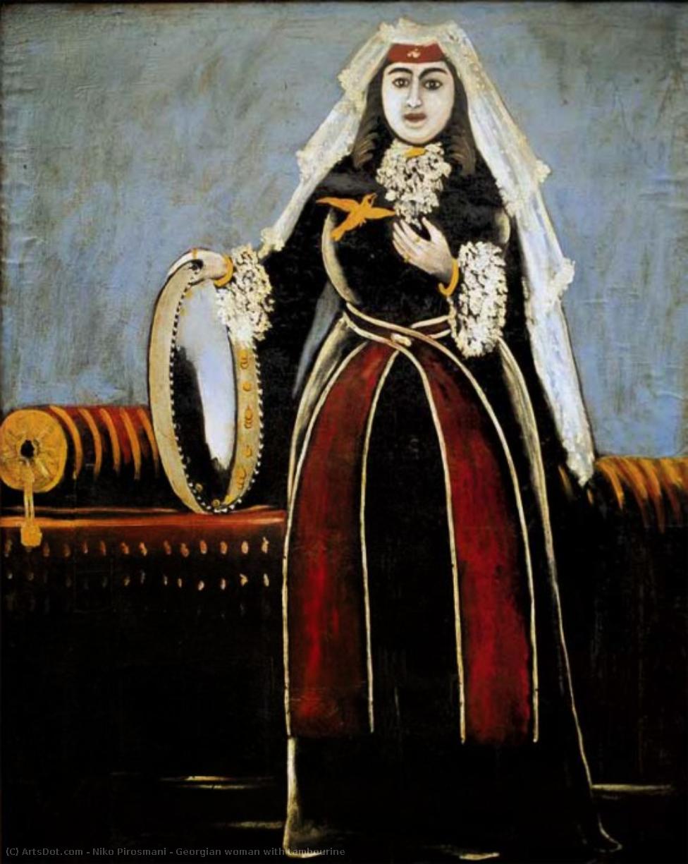 Georgian Woman With Tambourine — Niko Pirosmani