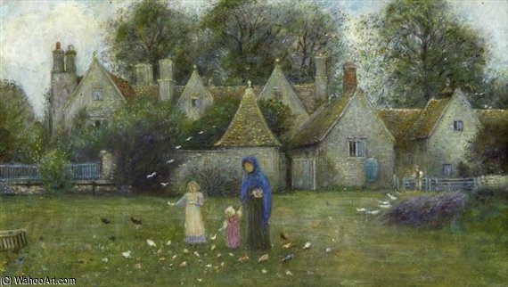 View Of Kelmscott Manor — Marie Spartali Stillman