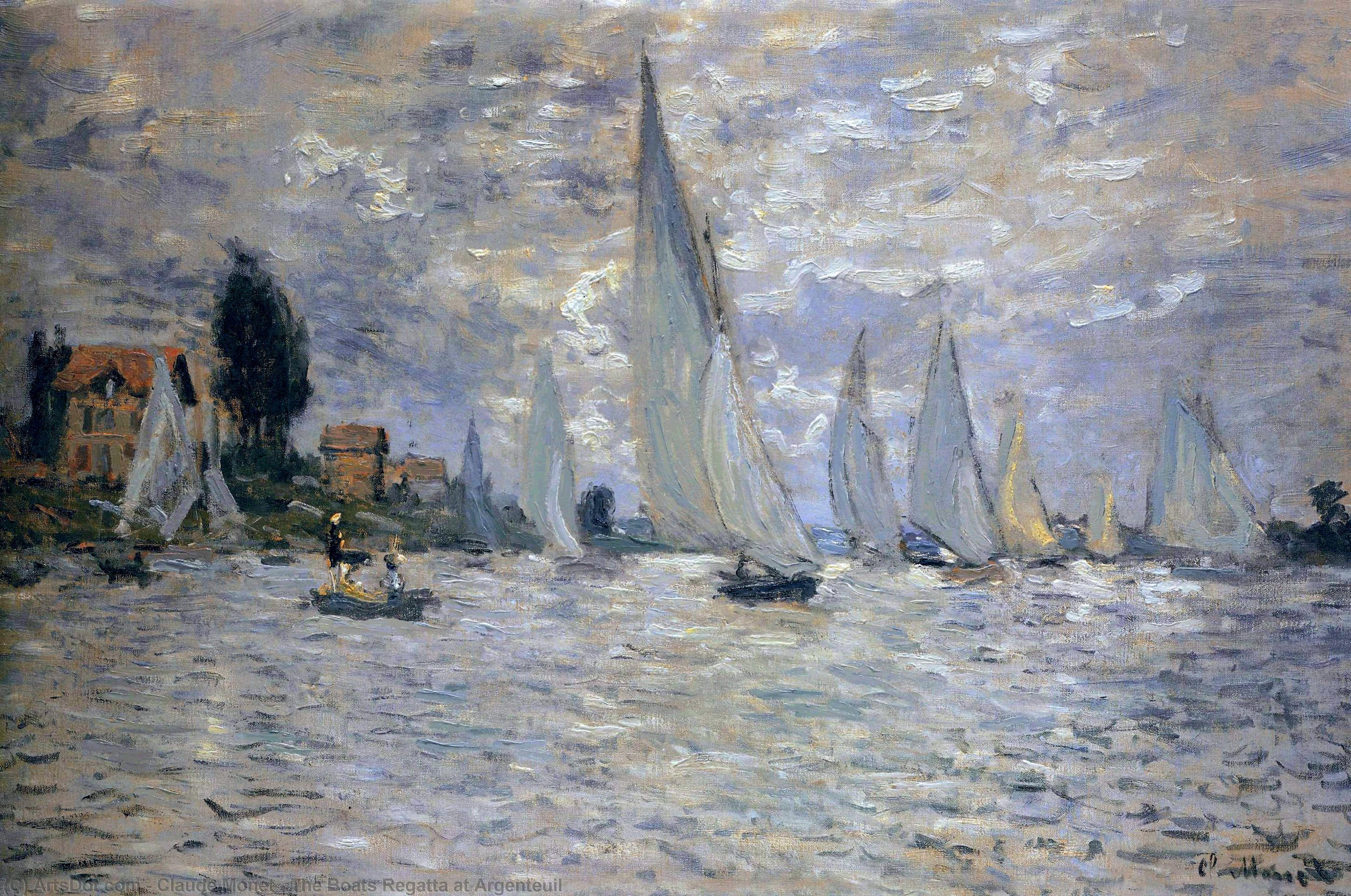 The Boats Regatta At Argenteuil — Claude Monet