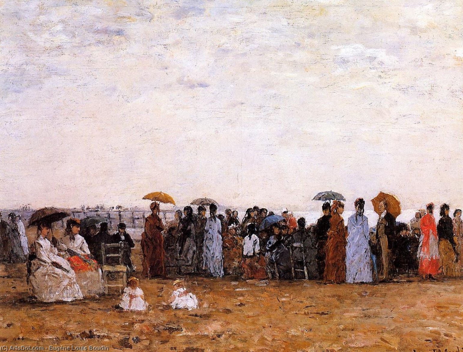 Trouville, Beach Scene — エギュヌ・ルイユ・ブドアン