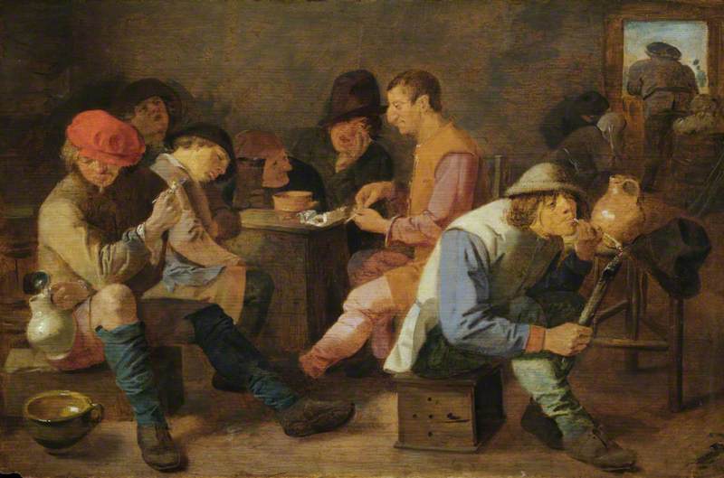 Boors Smoking And Drinking — Адриаан Брювер