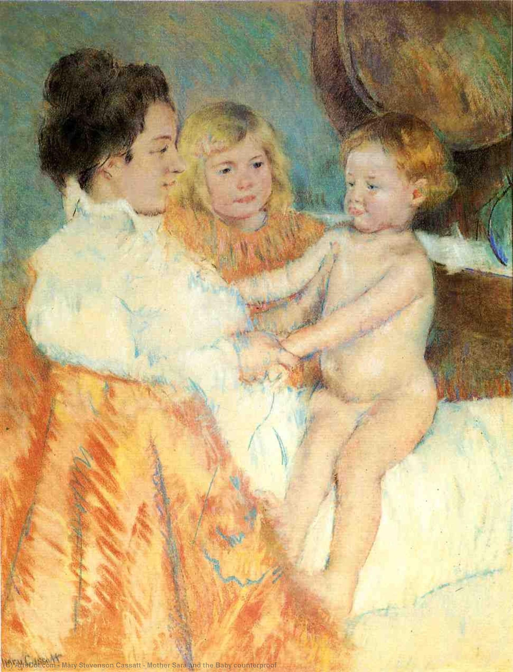 Mother Sara And The Baby Counterproof — Mary Stevenson Cassatt