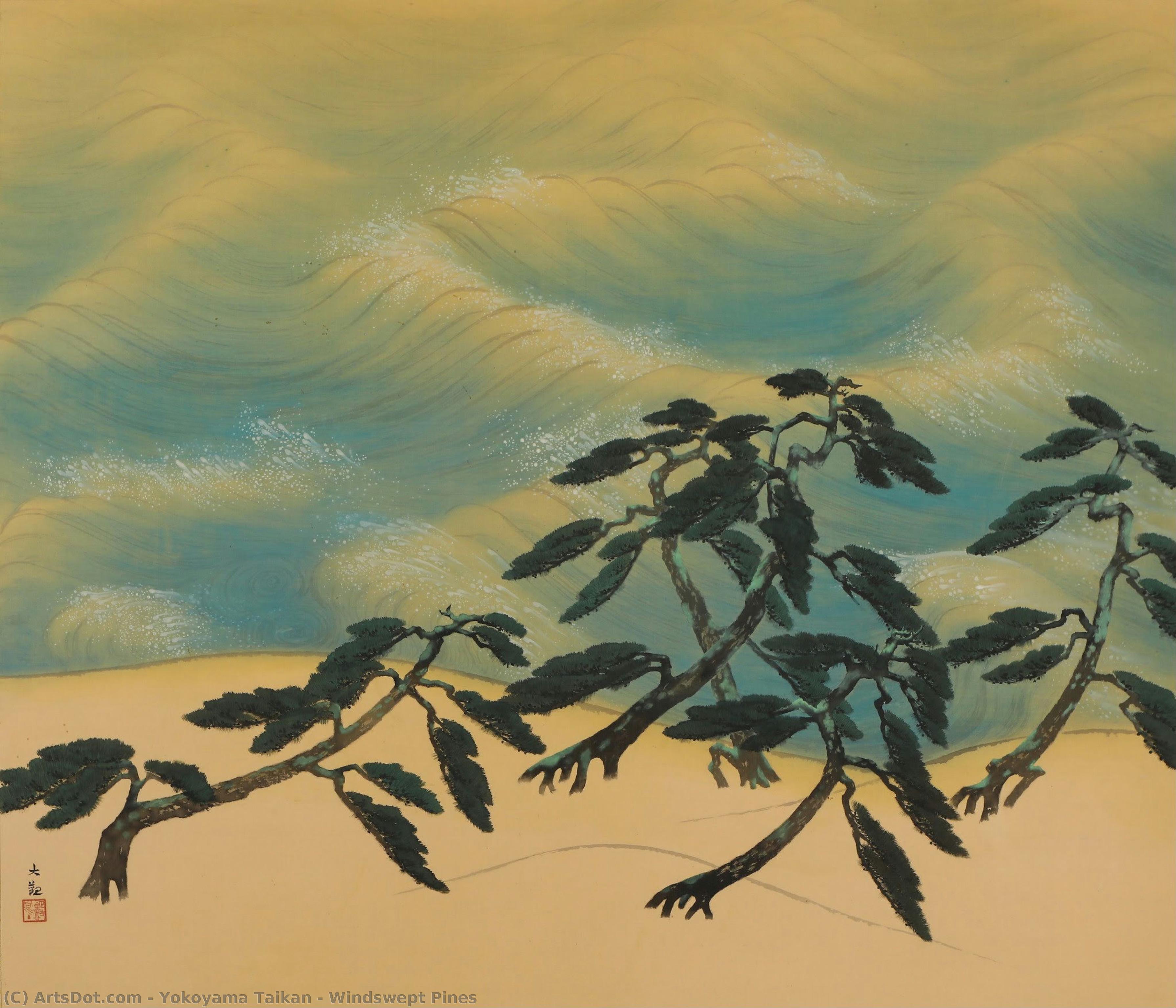 Windswept Pines — Yokoyama Taikan