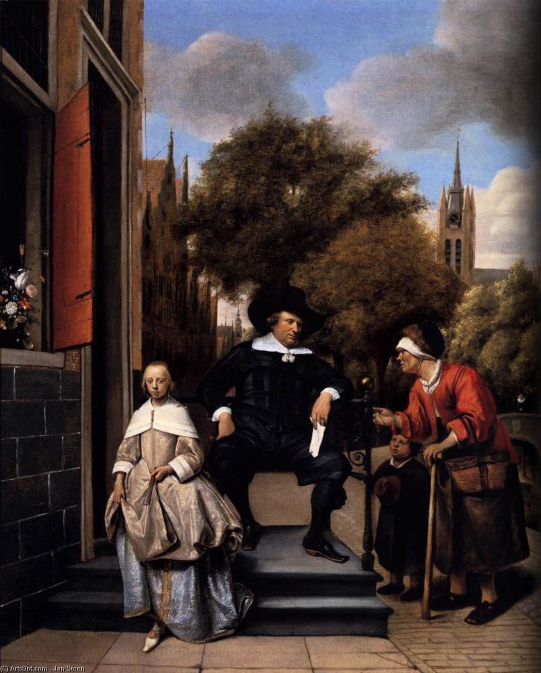 A Burgher Of Delft And His Daughter — Jan Havickszoon Steen