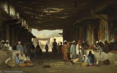 A North African Market — Charles Théodore Frère Dit Frère Bey
