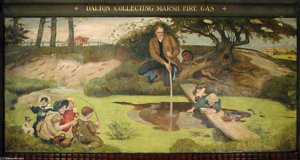 Dalton Collecting Marsh Fire Gas — Ford Madox Brown