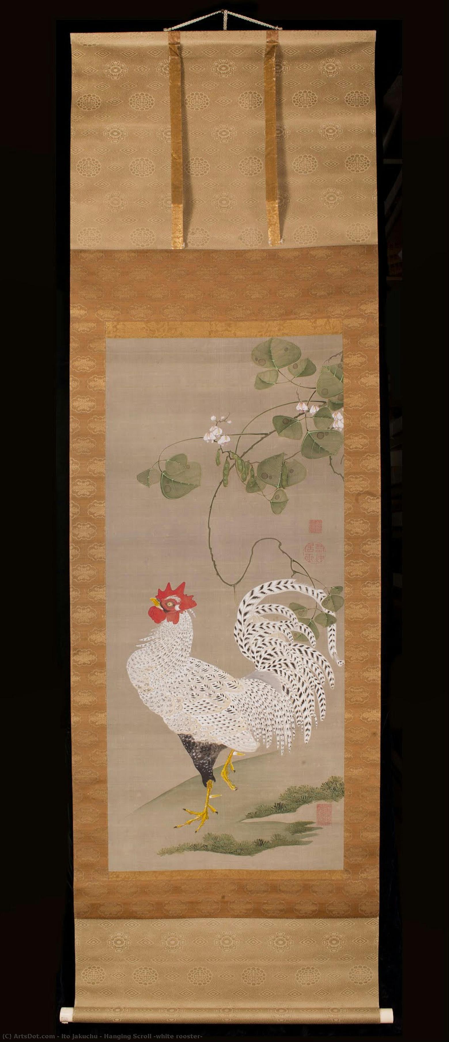 Hanging Scroll (white Rooster) — 伊藤若冲