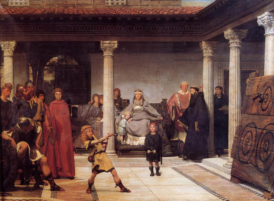 The Education Of The Children Of Clovis — Lourens Alma Tadema