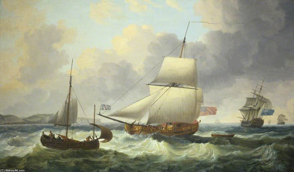 A Ketch Rigged Royal Yacht Close-hauled On The Starboard Tack — Dominic Serres