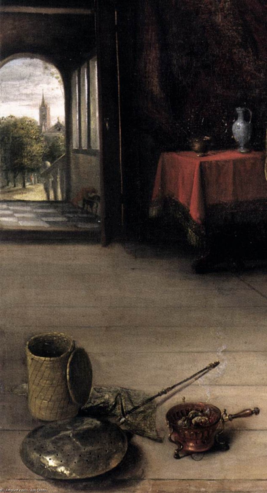 Das Liebeskranke Mädchen (detail) — Jan Havickszoon Steen