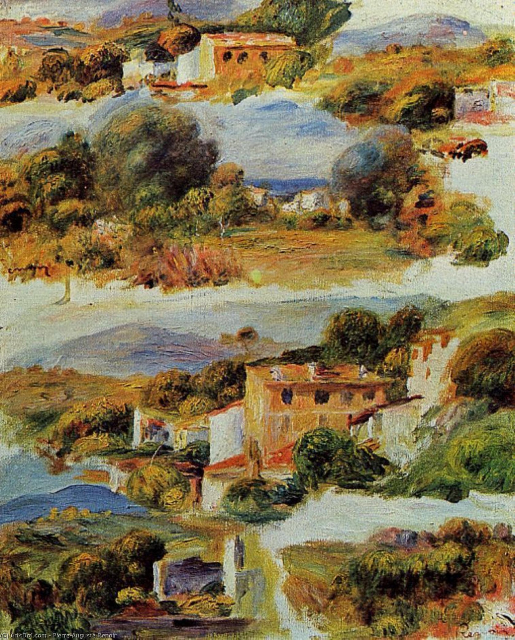 Houses At Cagnes — Pierre-auguste Renoir