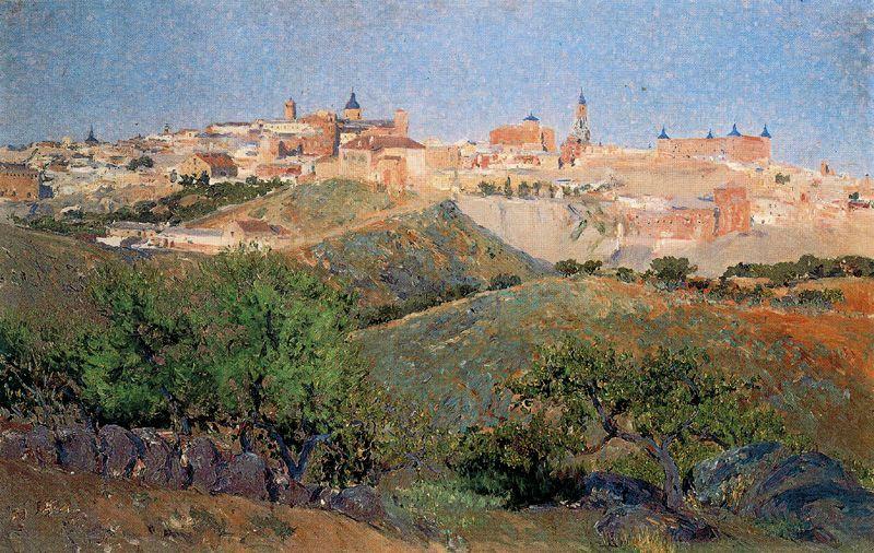 Vista De La Parte Occidental Del Norte De Toledo Desde La Vega Baja — Aureliano De Beruete Y Moret