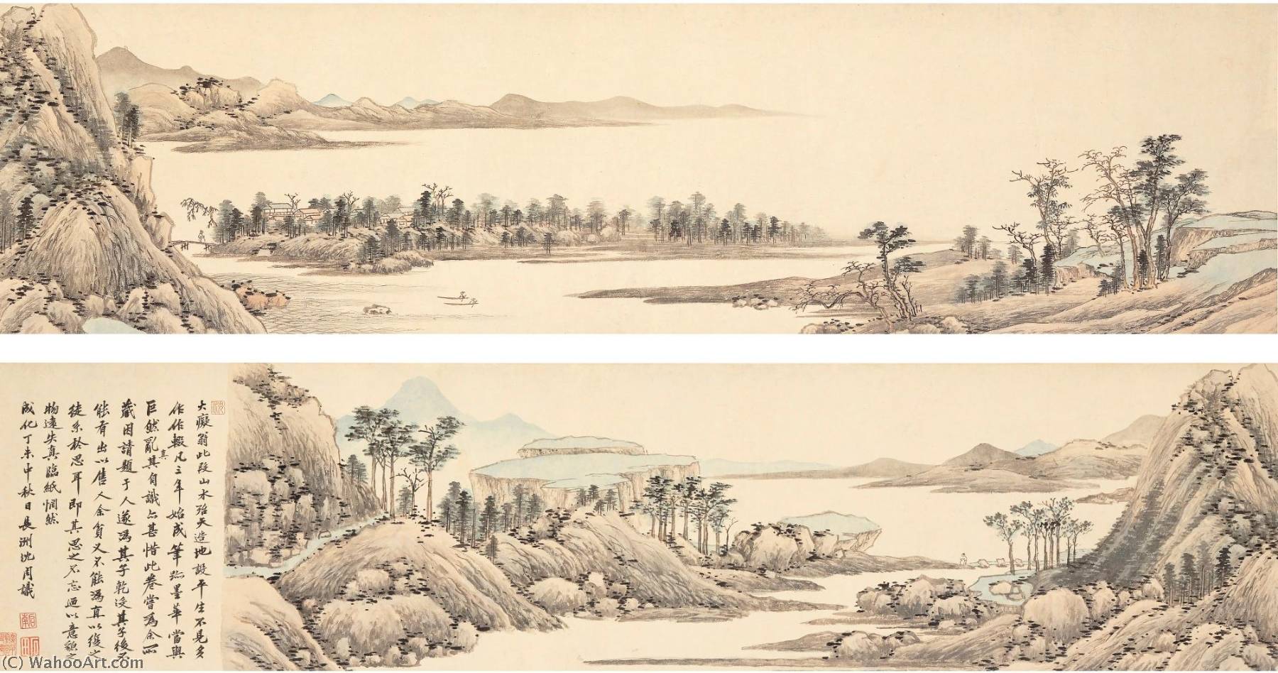 Landscape After Huang Gongwang (1269 1354) — Shen Zhou