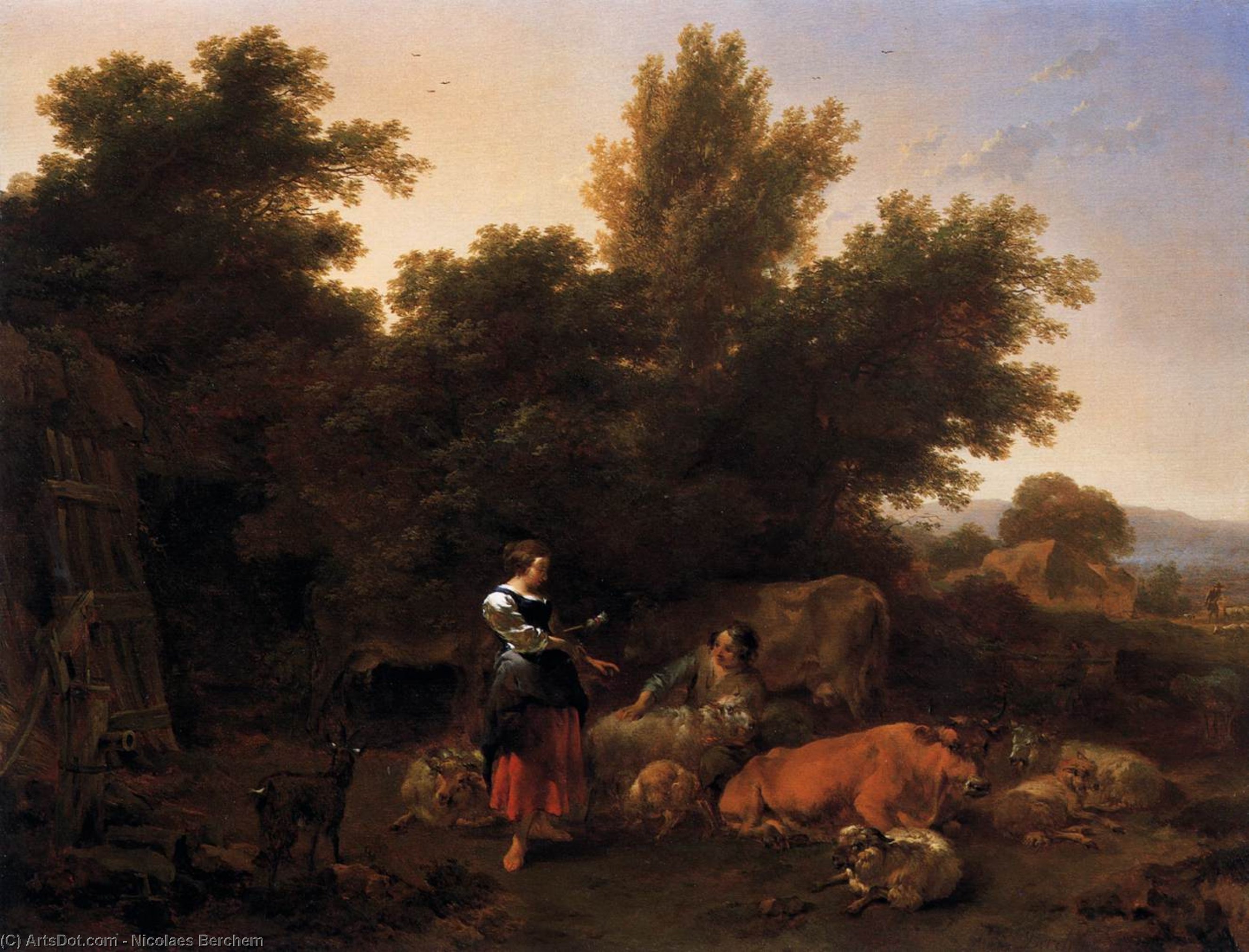 Southern Pastoral — Nicolaes Pietersz. Berchem