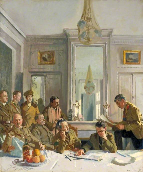 Some Members Of The Allied Press Camp With Their Press Officers — Sir William Newenham Montague Orpen