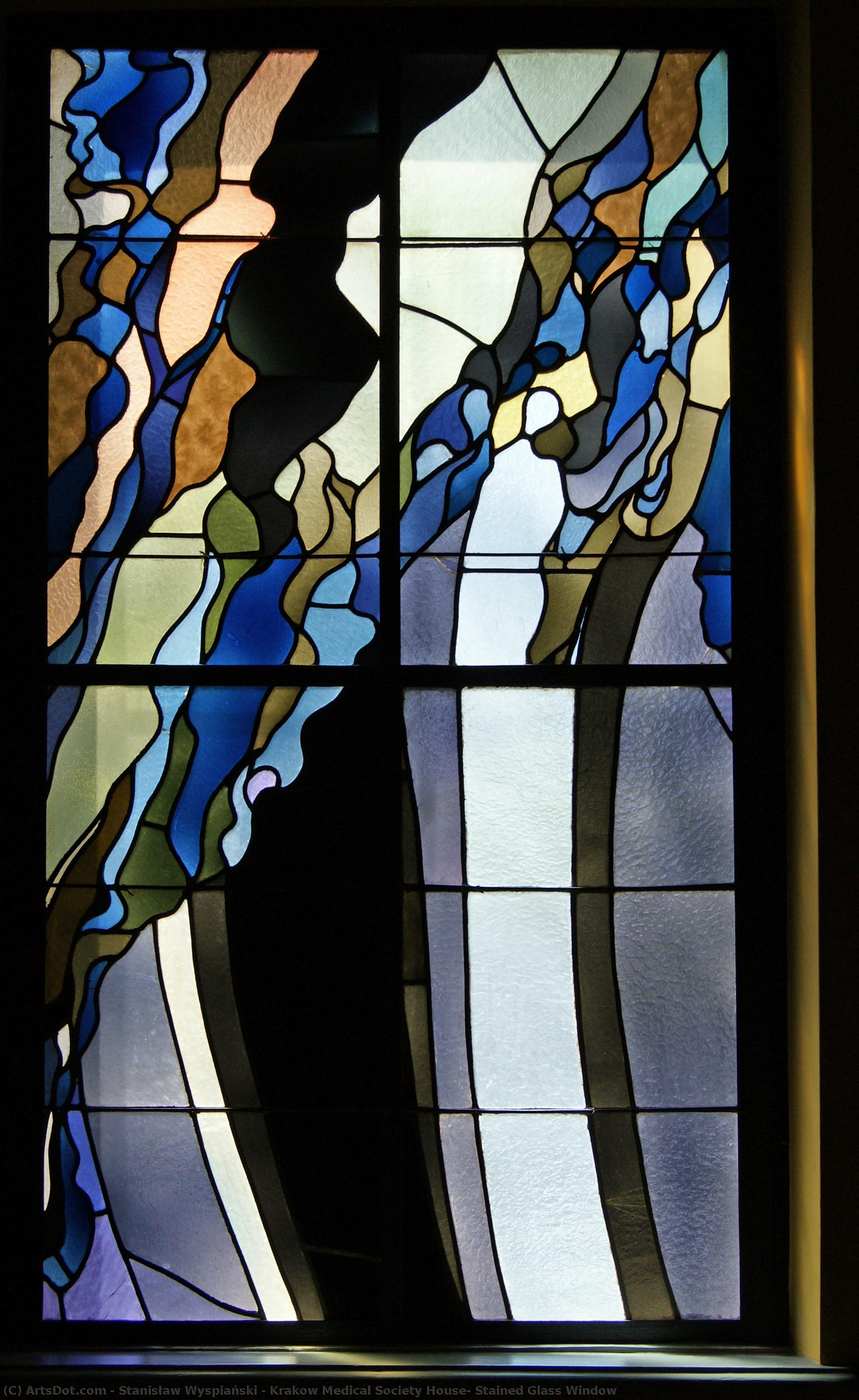 Krakow Medical Society House, Stained Glass Window — Stanislav Visjanski