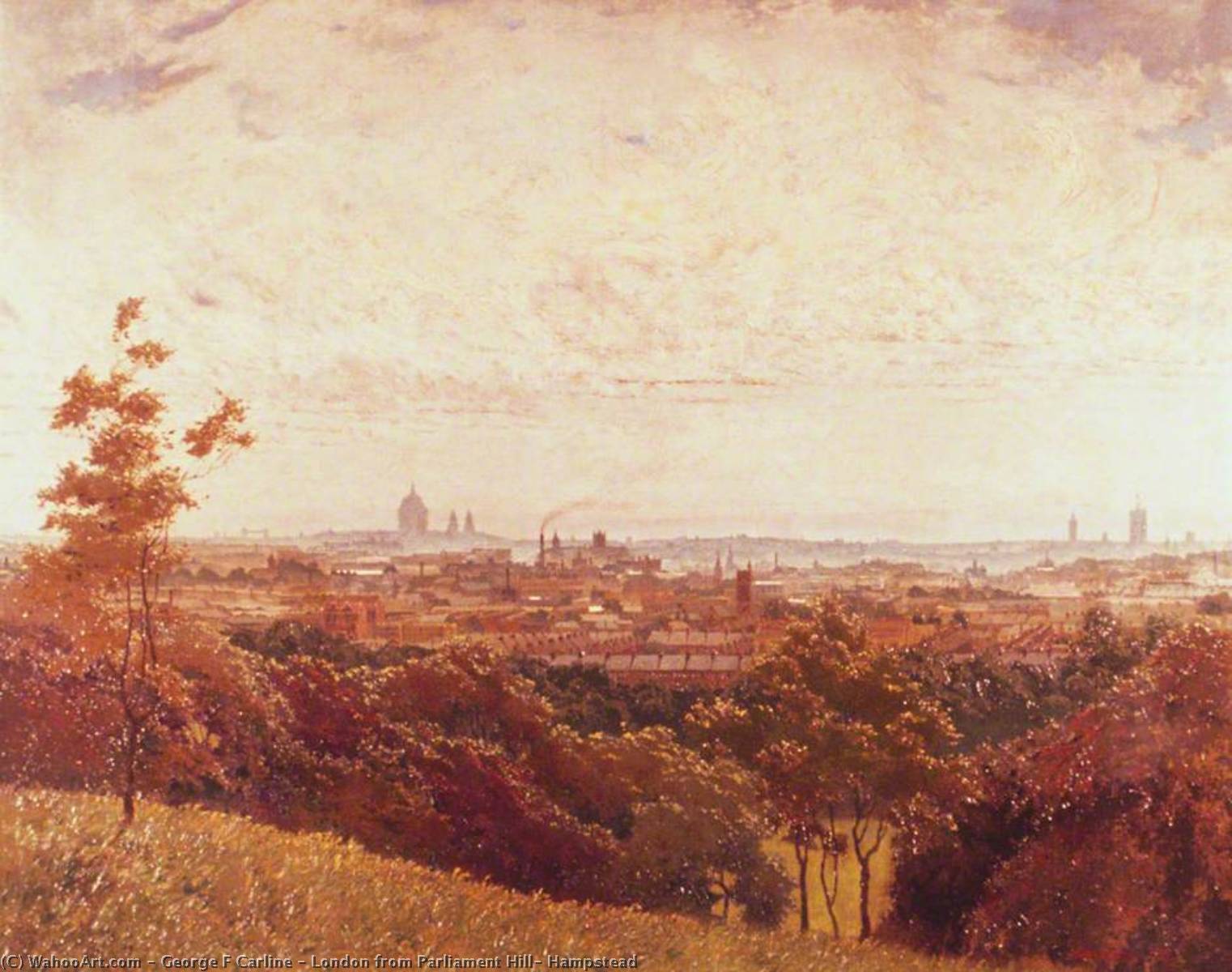 London From Parliament Hill, Hampstead — George F Carline