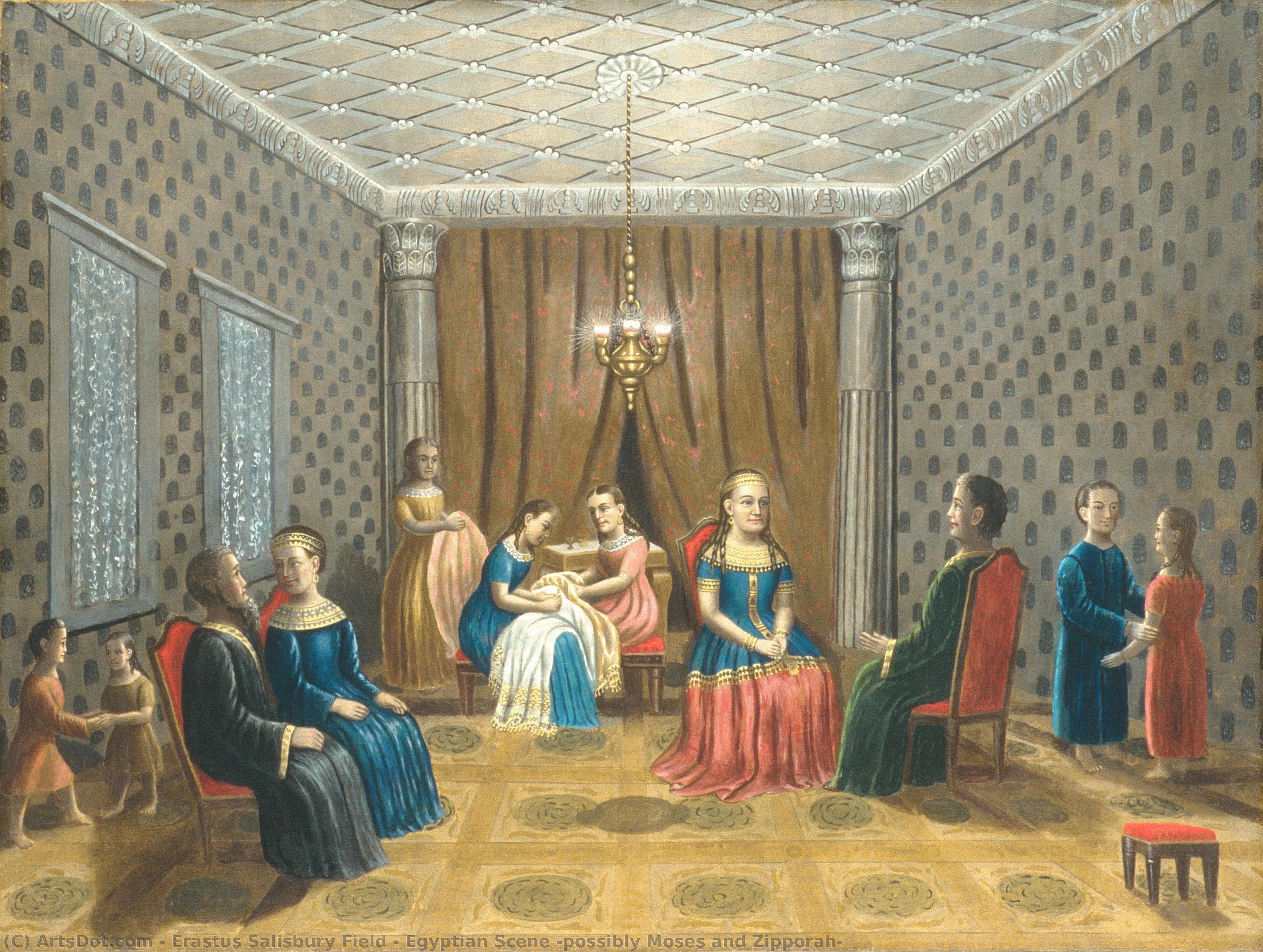 Egyptian Scene (possibly Moses And Zipporah) — Erastus Salisbury Field