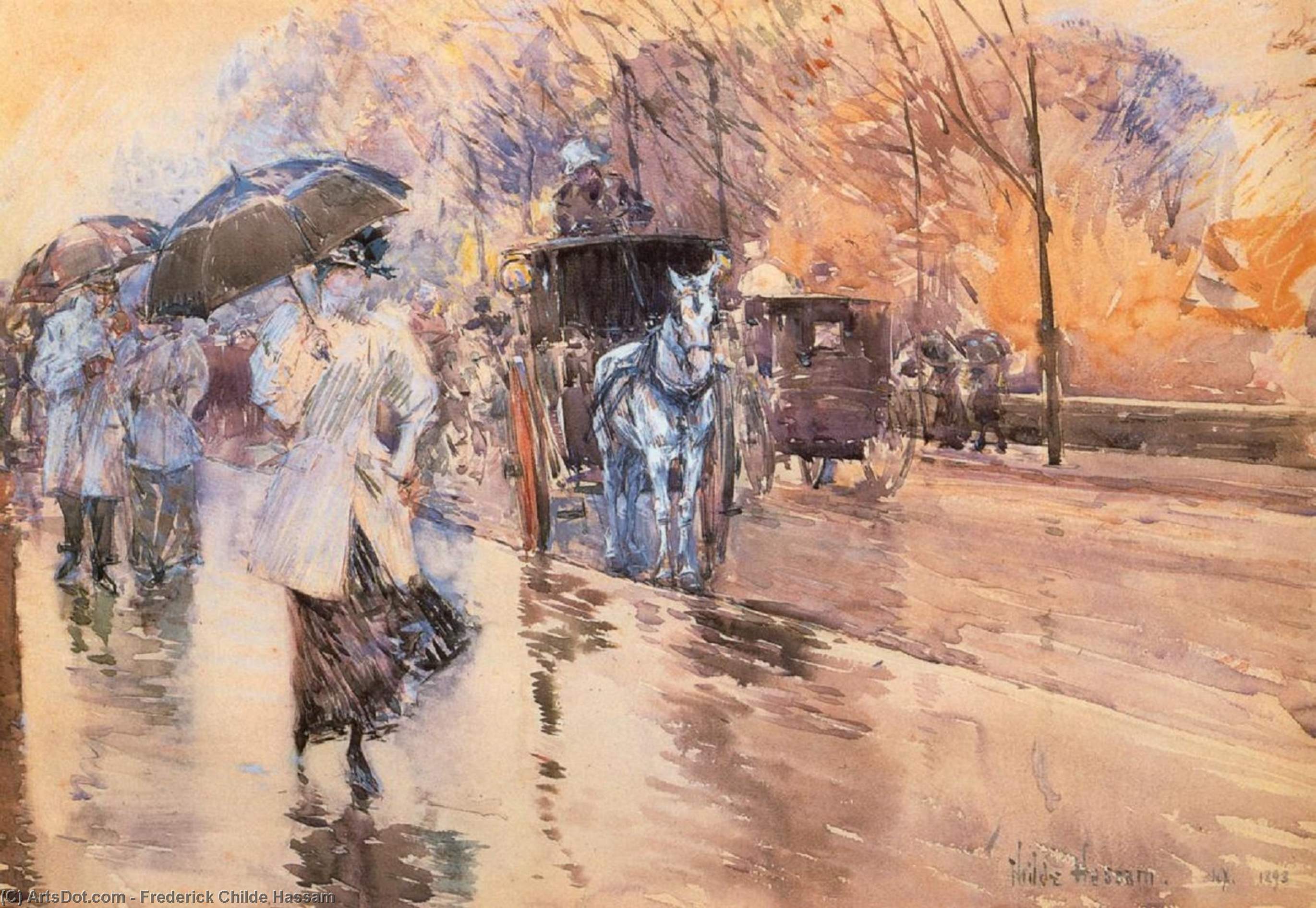 Rainy Day On Fifth Avenue — Frederick Childe Hassam