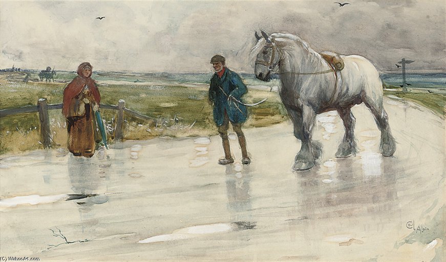 Leading The Way Home - A Suffolk Punch And His Groom — Beatrice Parsons