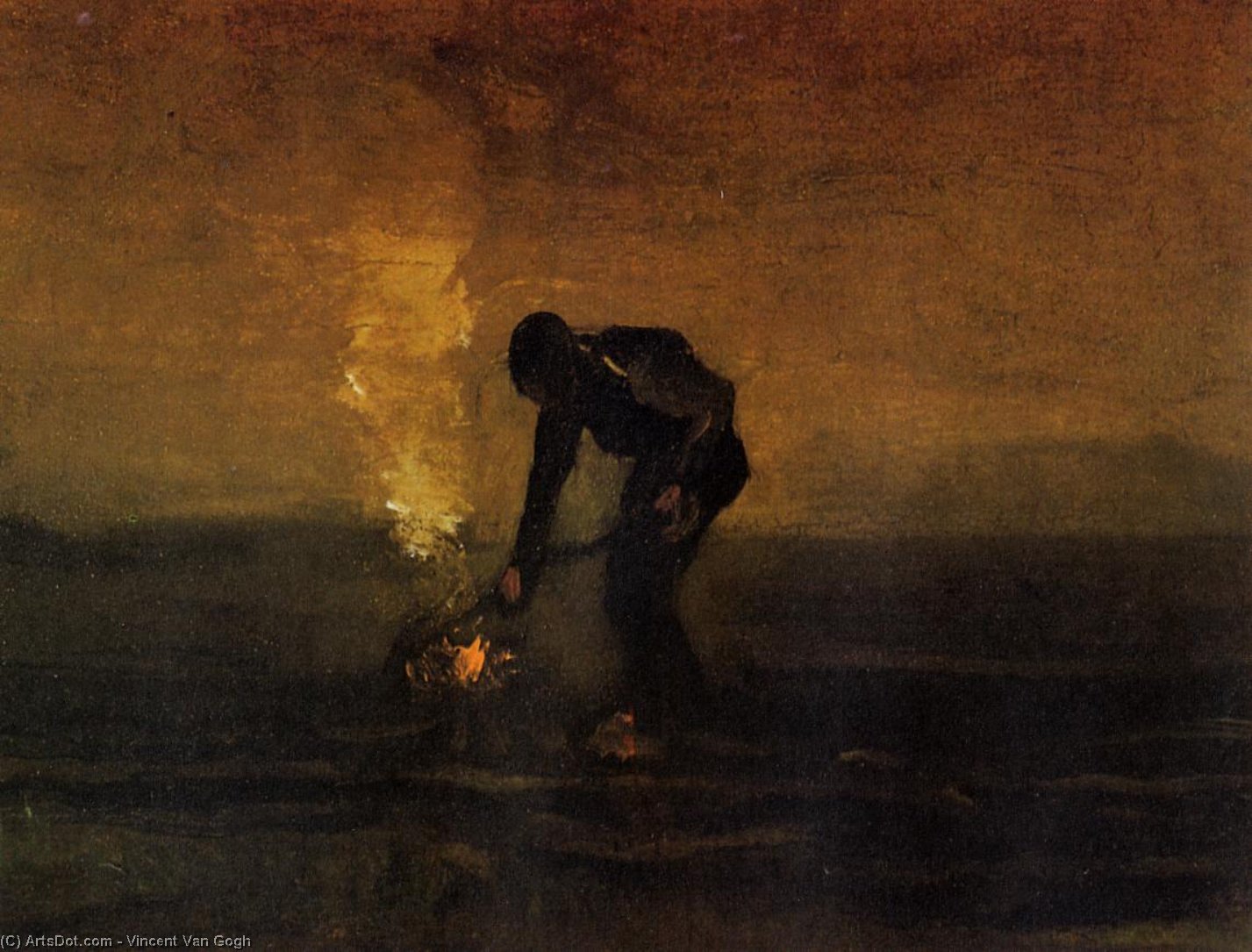 Peasant Burning Weeds — Vincent Willem Van Gogh