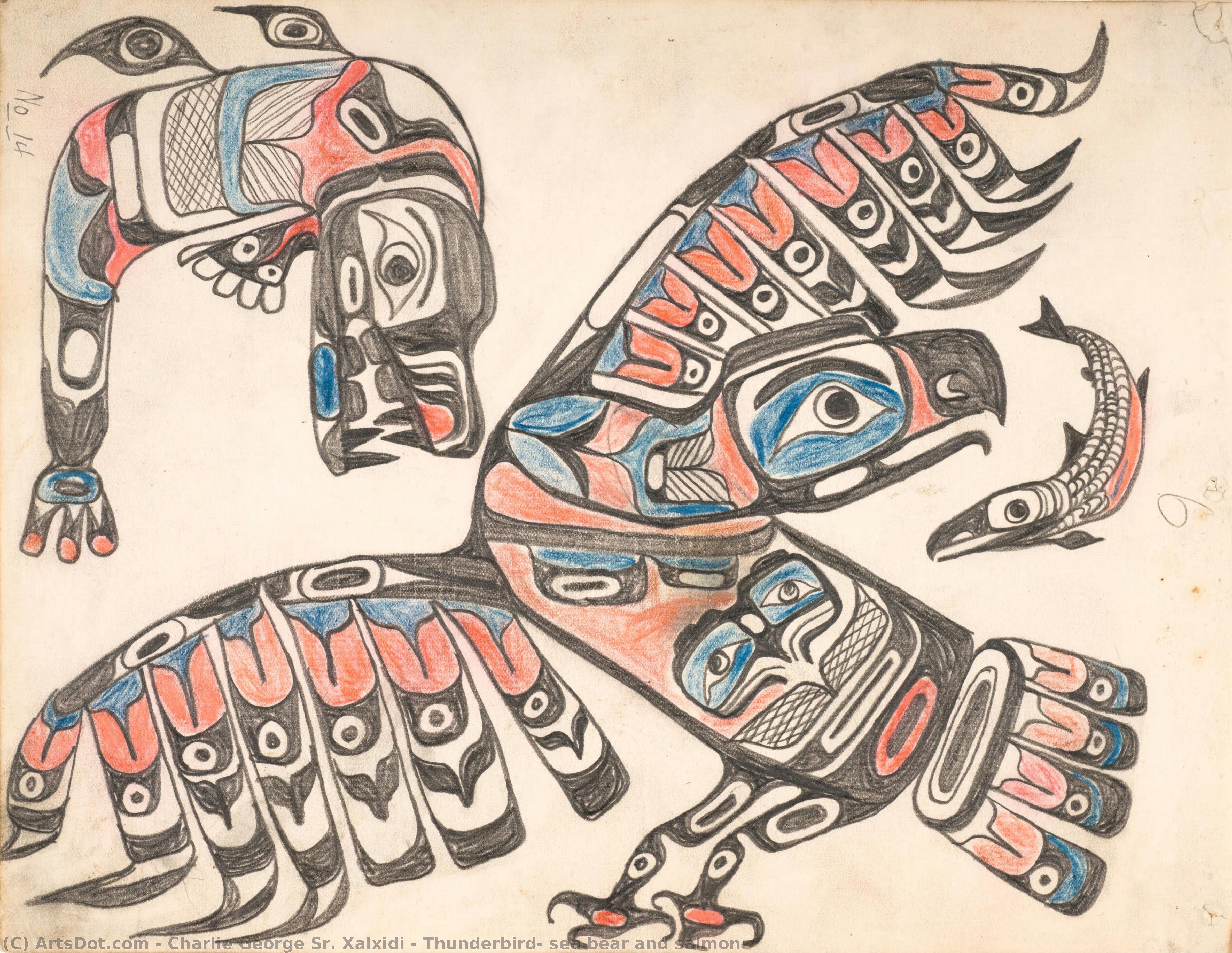 Thunderbird, Sea Bear And Salmon — Čarli Džordž Sr. Xalxidi