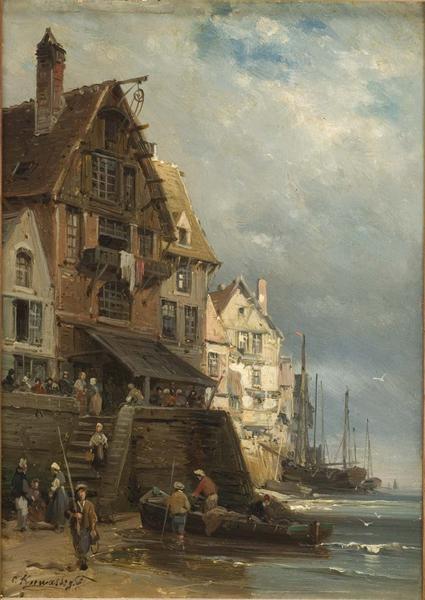 Vue De Pornic — Charles Euphraisie Kuwasseg