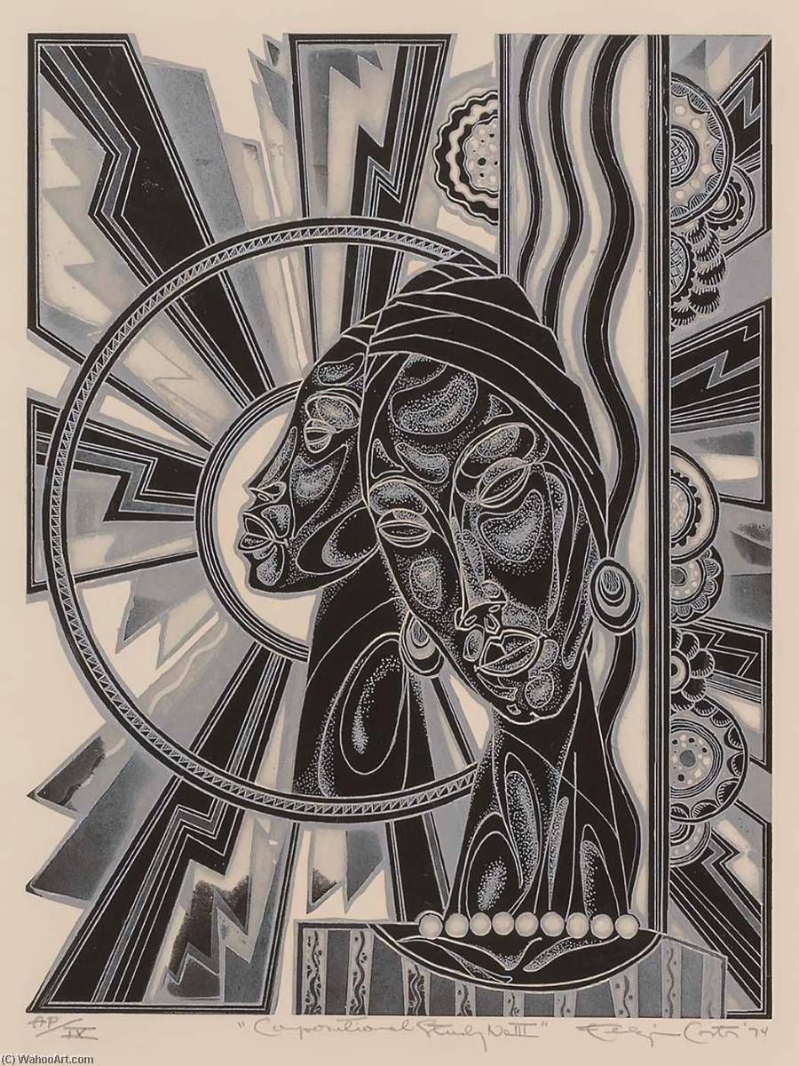 Compositional Study No. Iii, From The Portfolio Impressions Our World, Volume I — Eldzier Cortor