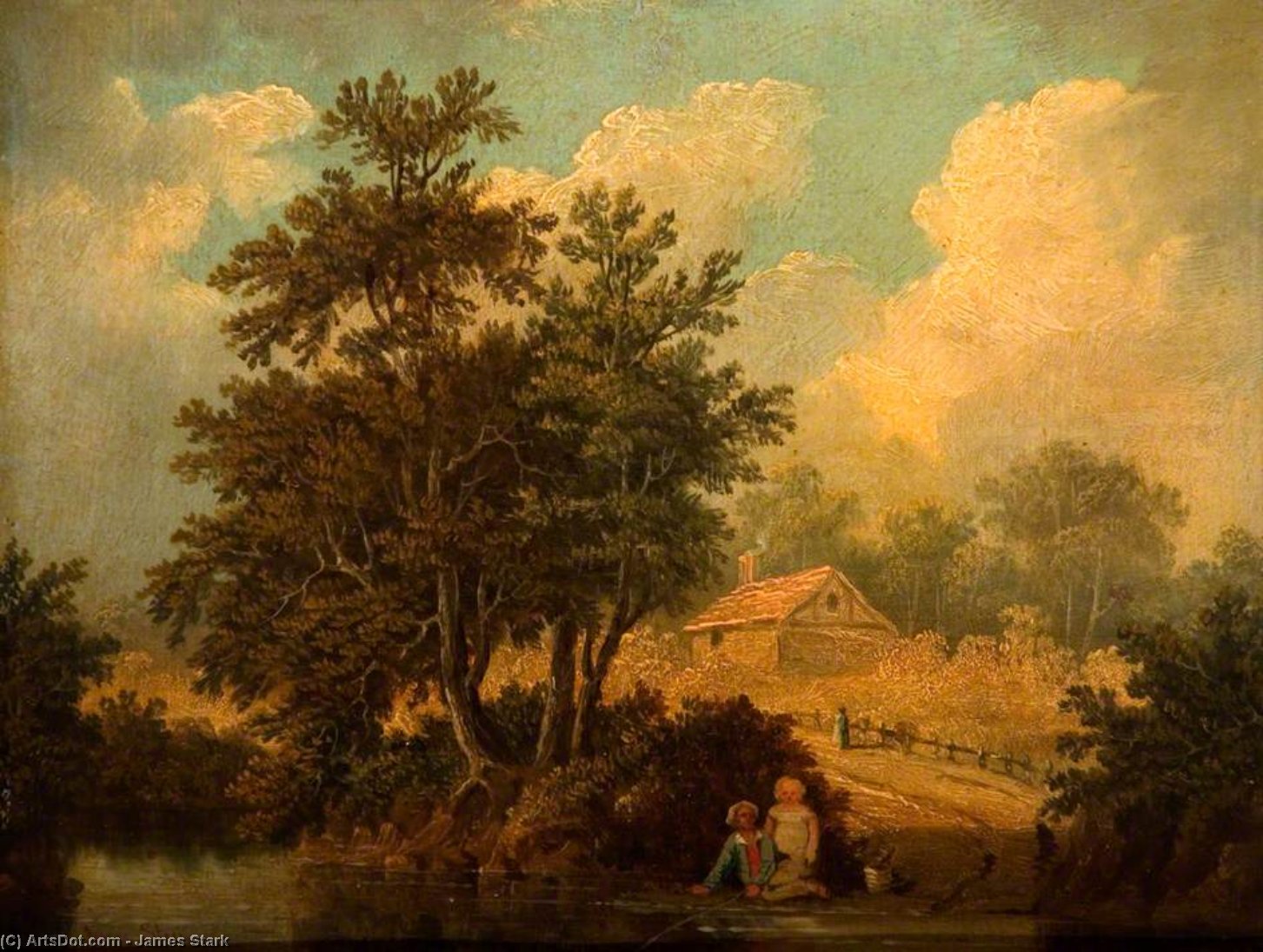 Landscape With Figures At A Stream — ジェームズ・スターク