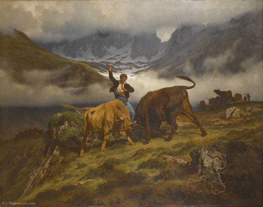 The Bullfight — Auguste François Bonheur