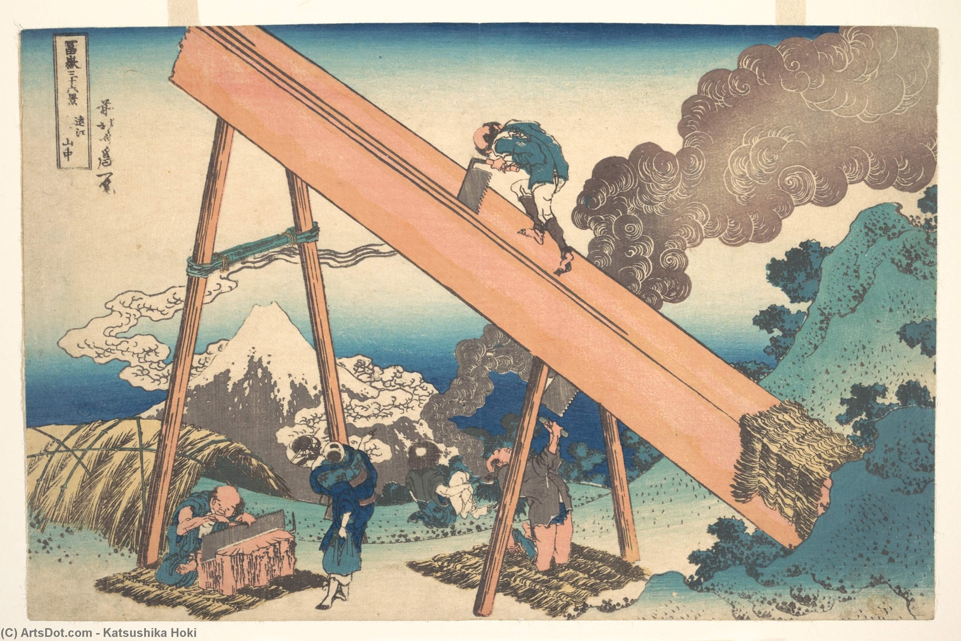 In The Mountains Of Tôtomi Province — Katsushika Hokusai