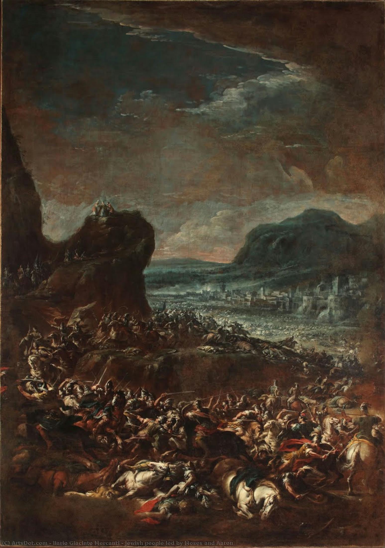 Jewish People Led By Moses And Aaron — Ilario Giacinto Mercanti