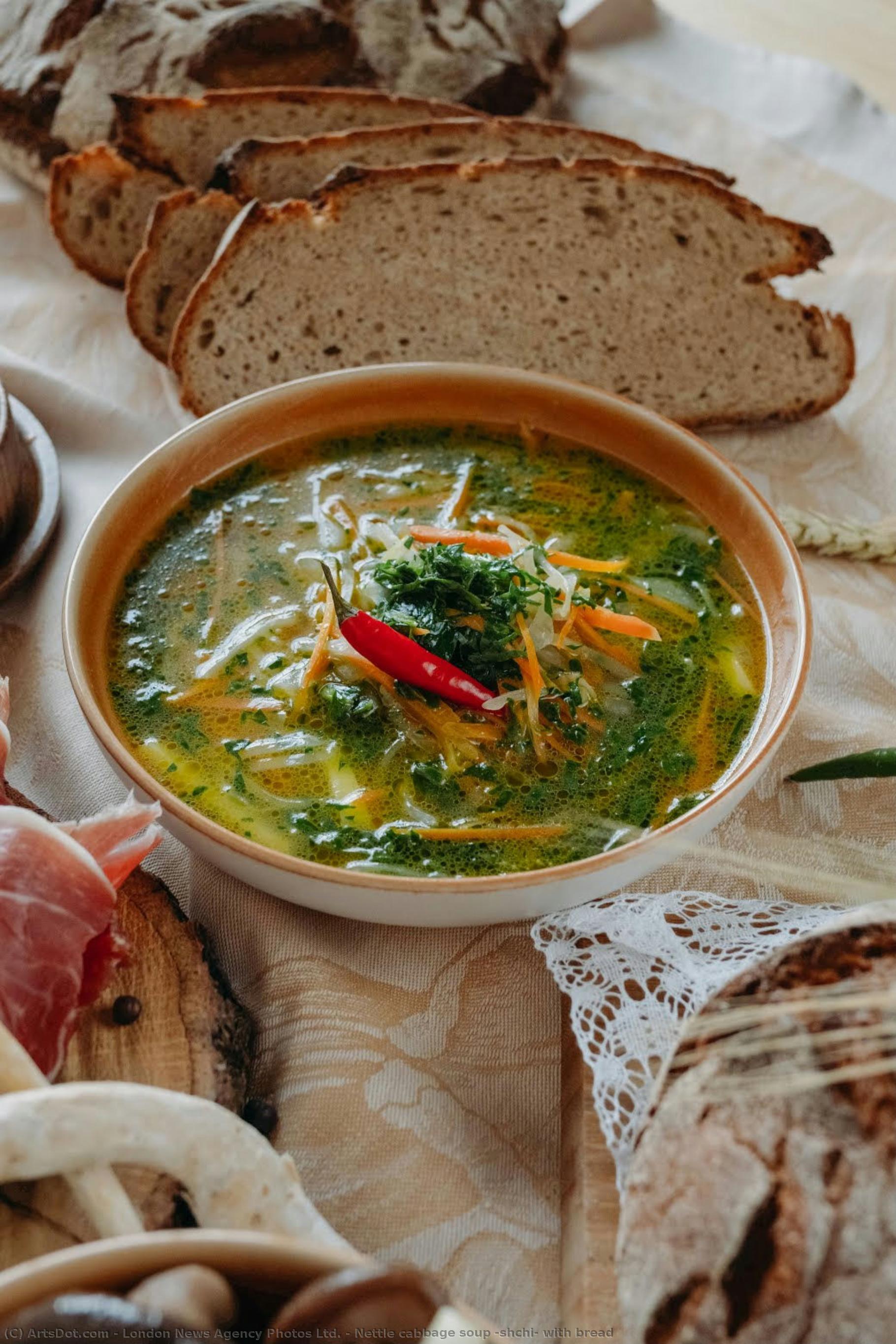 Nettle Cabbage Soup (shchi) With Bread — London News Agency Photos, Ltd