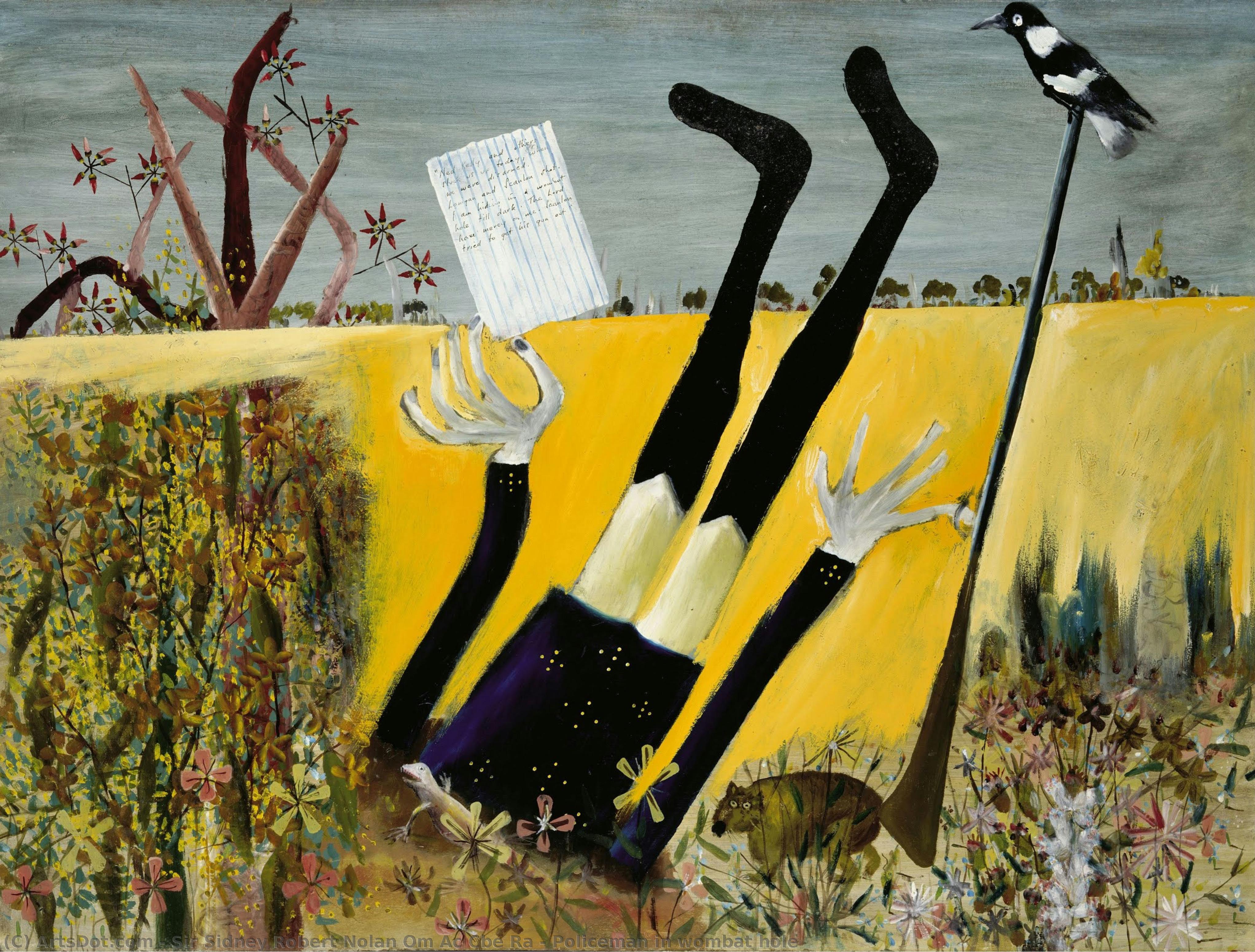 Policeman In Wombat Hole — Sir Sidney Robert Nolan
