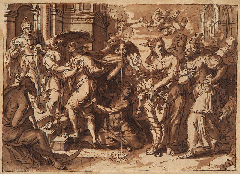 The Young Man Entering The Gate Of Virtue (porta Virtutis). — Pieter Van Lint