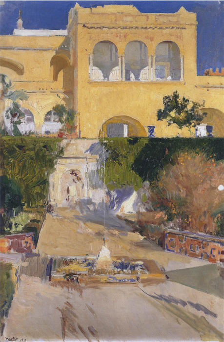Afternoon Sun At The Alcazar At Seville — Joaquín Sorolla Y Bastida