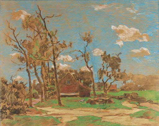 A Farm Among Trees In A Landscape — Wilhelmus Hendrikus Petrus Johannes Zwart