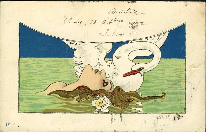 Leda And The Swan — Raphael Kirchner