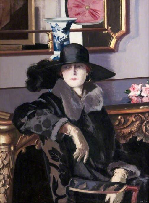 A Lady In Black — Francis Campbell Bolleau Cadell
