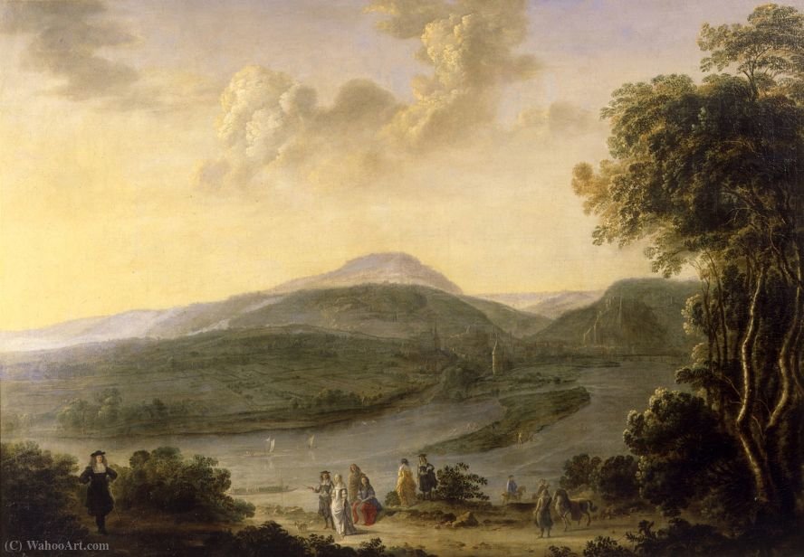 Landscape Of The Meuse With The City Of Huy In (1663) — Gilles Neyts