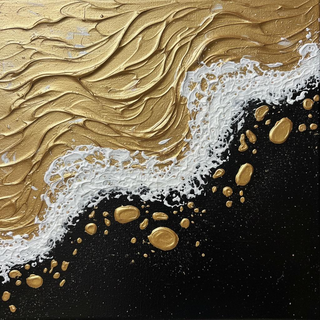Vergoldete Turbulenz: Ein Monumentaler Aufbruch Aus Geschmolzenem Gold Und Mitternachtsvakuum — David Moreau
