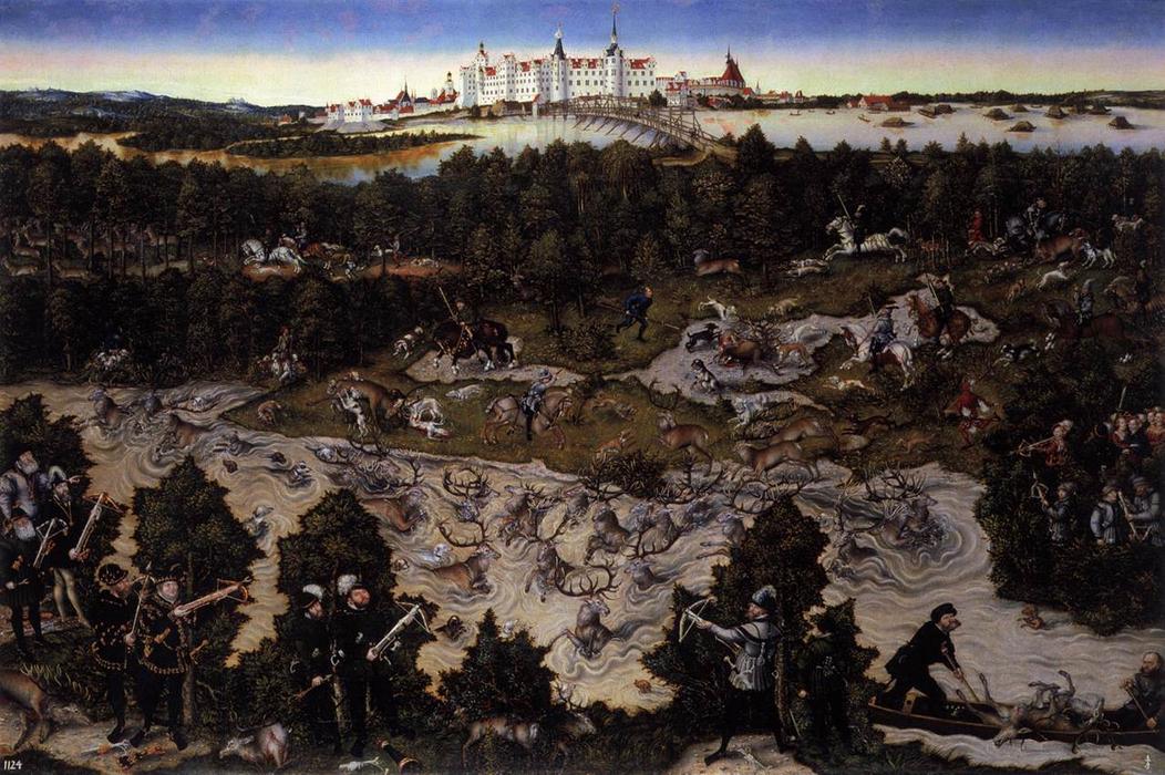 Hunt In Honour Of Charles V At The Castle Of Torgau — Lucas Cranach The Younger