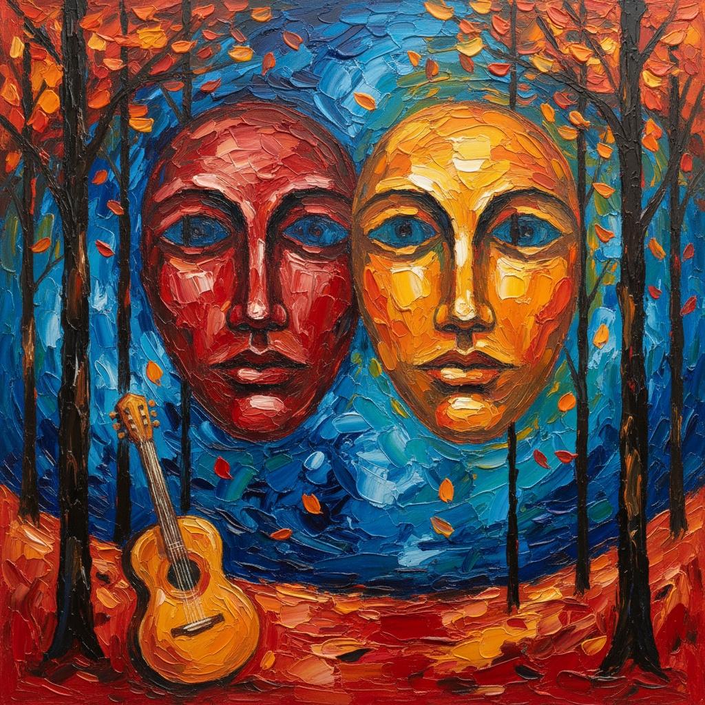The Primordial Resonance Of Crimson Masks And Silent Strings In Cobalt Shadows — Christian Noiret