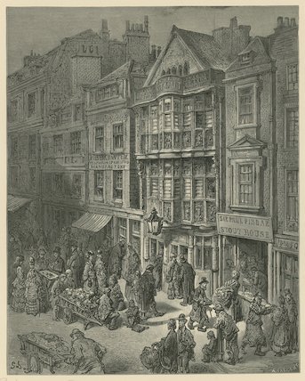 Illustration Depicting Bishopsgate Street — Gustav Dore